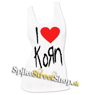 I LOVE KORN - Ladies Vest Top - biele