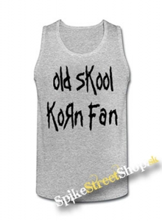 OLD SKOOL KORN FAN - Mens Vest Tank Top - šedé