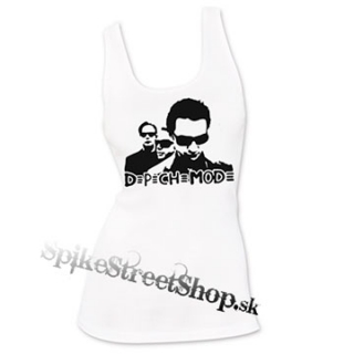 DEPECHE MODE - Logo & Band - Ladies Vest Top - biele