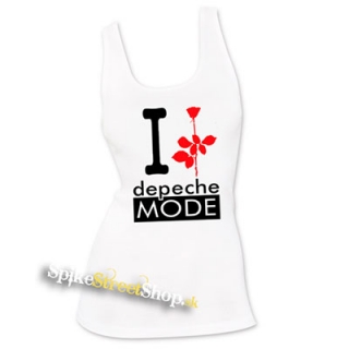 I LOVE DEPECHE MODE - Ladies Vest Top - biele