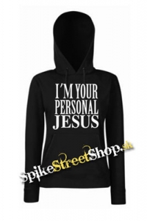 I´M YOUR PERSONAL JESUS - čierna dámska mikina