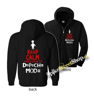 KEEP CALM AND LISTEN TO DEPECHE MODE - mikina na zips