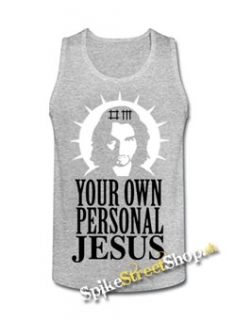 DAVE GAHAN - Personal Jesus - Mens Vest Tank Top - šedé