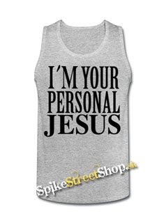 I´M YOUR PERSONAL JESUS - Mens Vest Tank Top - šedé