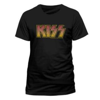 KISS - Vintage Logo - čierne pánske tričko