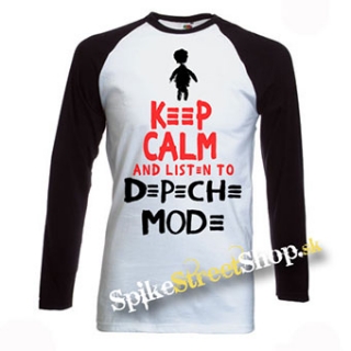 DEPECHE MODE - Keep Calm And Listen To DM - pánske tričko s dlhými rukávmi