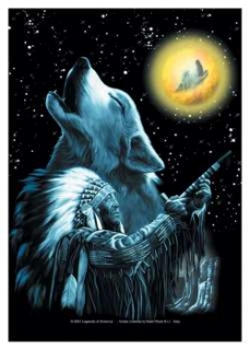 INDIAN - Howling Wolf - vlajka