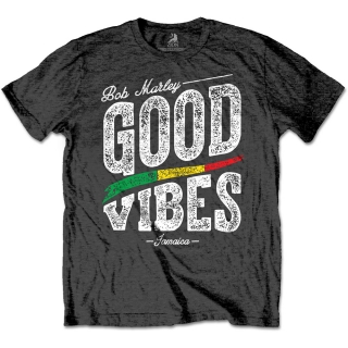 BOB MARLEY - Good Vibes - sivé pánske tričko
