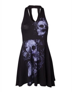 ALCHEMY GOTHIC - Dead Flowers Women's Dress - čierny dámsky top