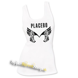 PLACEBO - Wings Logo - Ladies Vest Top - biele