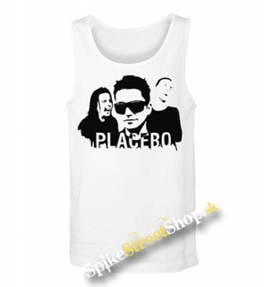 PLACEBO - Logo & Band - Mens Vest Tank Top - biele