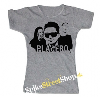 PLACEBO - Logo & Band - šedé dámske tričko