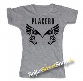 PLACEBO - Wings Logo - šedé dámske tričko