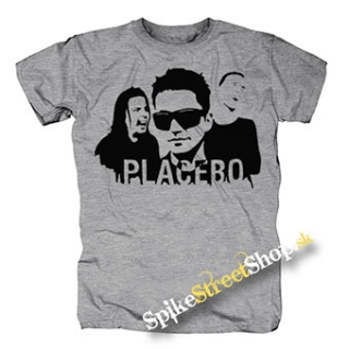 PLACEBO - Logo & Band - sivé pánske tričko