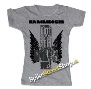 RAMMSTEIN - Engel Cross - šedé dámske tričko