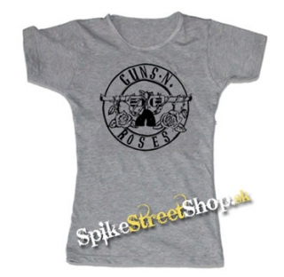 GUNS N ROSES - Circle Logo - šedé dámske tričko