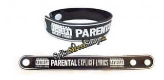 Náramok PARENTAL ADVISORY - Parental Explicit Lyrics Black White