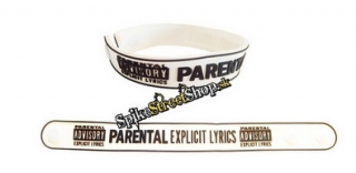 Náramok PARENTAL ADVISORY - Parental Explicit Lyrics White Black