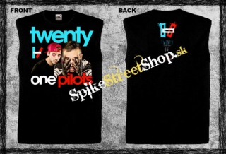 TWENTY ONE PILOTS - Logo & Band - čierne pánske tričko bez rukávov