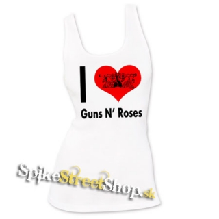 I LOVE GUNS N ROSES - Ladies Vest Top - biele