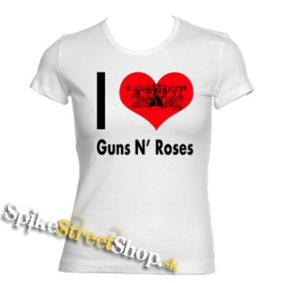 I LOVE GUNS N ROSES - biele dámske tričko
