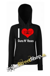 I LOVE GUNS N ROSES - čierna dámska mikina