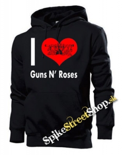 I LOVE GUNS N ROSES - čierna pánska mikina