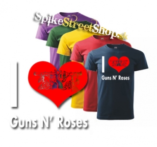 I LOVE GUNS N ROSES - farebné pánske tričko