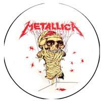 METALLICA - Lebka na bielom pozadí - odznak