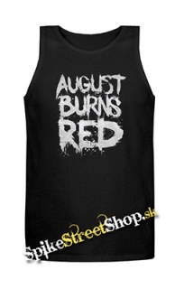 AUGUST BURNS RED - Big Logo - Mens Vest Tank Top - čierne
