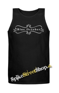 BLUE OCTOBER - Logo - Mens Vest Tank Top - čierne