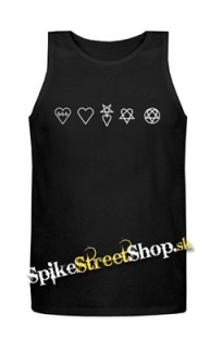 HEARTAGRAM HISTORY - Mens Vest Tank Top - čierne