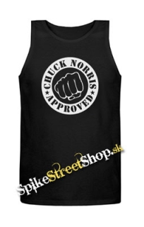 CHUCK NORRIS - Approved - Mens Vest Tank Top - čierne
