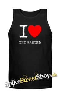I LOVE THE WANTED - Mens Vest Tank Top - čierne