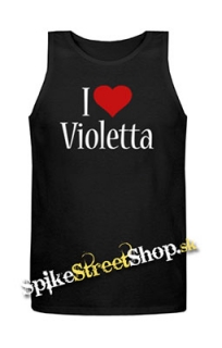 I LOVE VIOLETTA - Mens Vest Tank Top - čierne