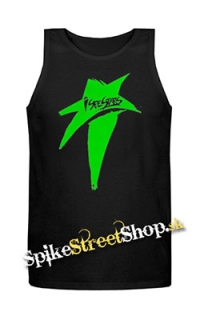 I SEE STARS - Green Star - Mens Vest Tank Top - čierne