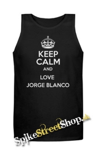 KEEP CALM AND LOVE JORGE BLANCO - Mens Vest Tank Top - čierne