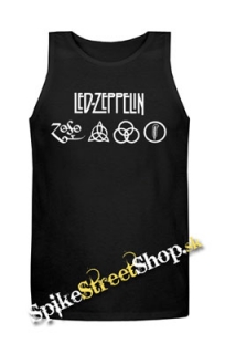 LED ZEPPELIN - Logo - Mens Vest Tank Top - čierne