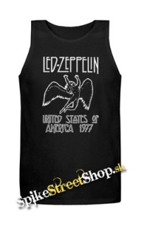 LED ZEPPELIN - United States Of America 1977 - Mens Vest Tank Top - čierne