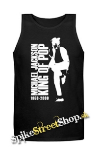 MICHAEL JACKSON - King Of Pop - Mens Vest Tank Top - čierne