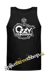 OZZY OSBOURNE - Logo Crowned Skull - Mens Vest Tank Top - čierne