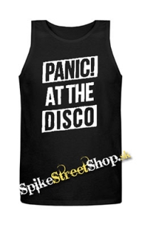 PANIC AT THE DISCO - Big Logo - Mens Vest Tank Top - čierne
