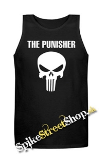 PUNISHER - Logo & Lebka - Mens Vest Tank Top - čierne