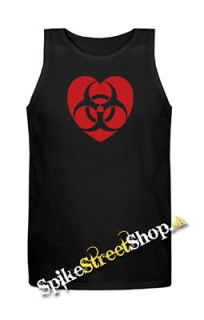 RADIOACTIVE HEART - Mens Vest Tank Top - čierne