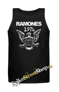 RAMONES - 1974 - Mens Vest Tank Top - čierne