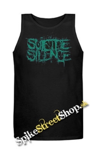 SUICIDE SILENCE - Turquoise Logo - Mens Vest Tank Top - čierne