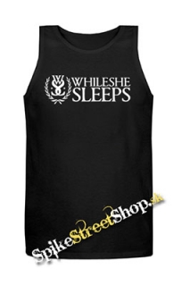 WHILE SHE SLEEPS - Logo - Mens Vest Tank Top - čierne