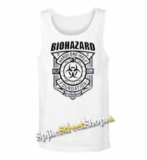 BIOHAZARD - Hardcore Help Foundation - Mens Vest Tank Top - biele