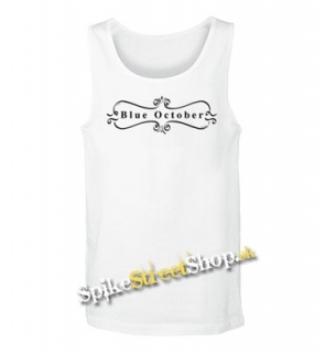 BLUE OCTOBER - Logo - Mens Vest Tank Top - biele