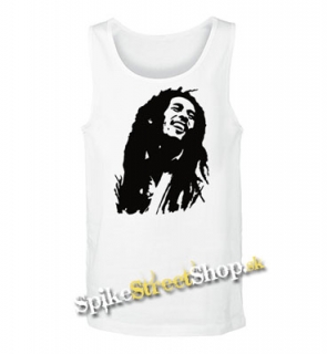 BOB MARLEY - Portrait - Mens Vest Tank Top - biele